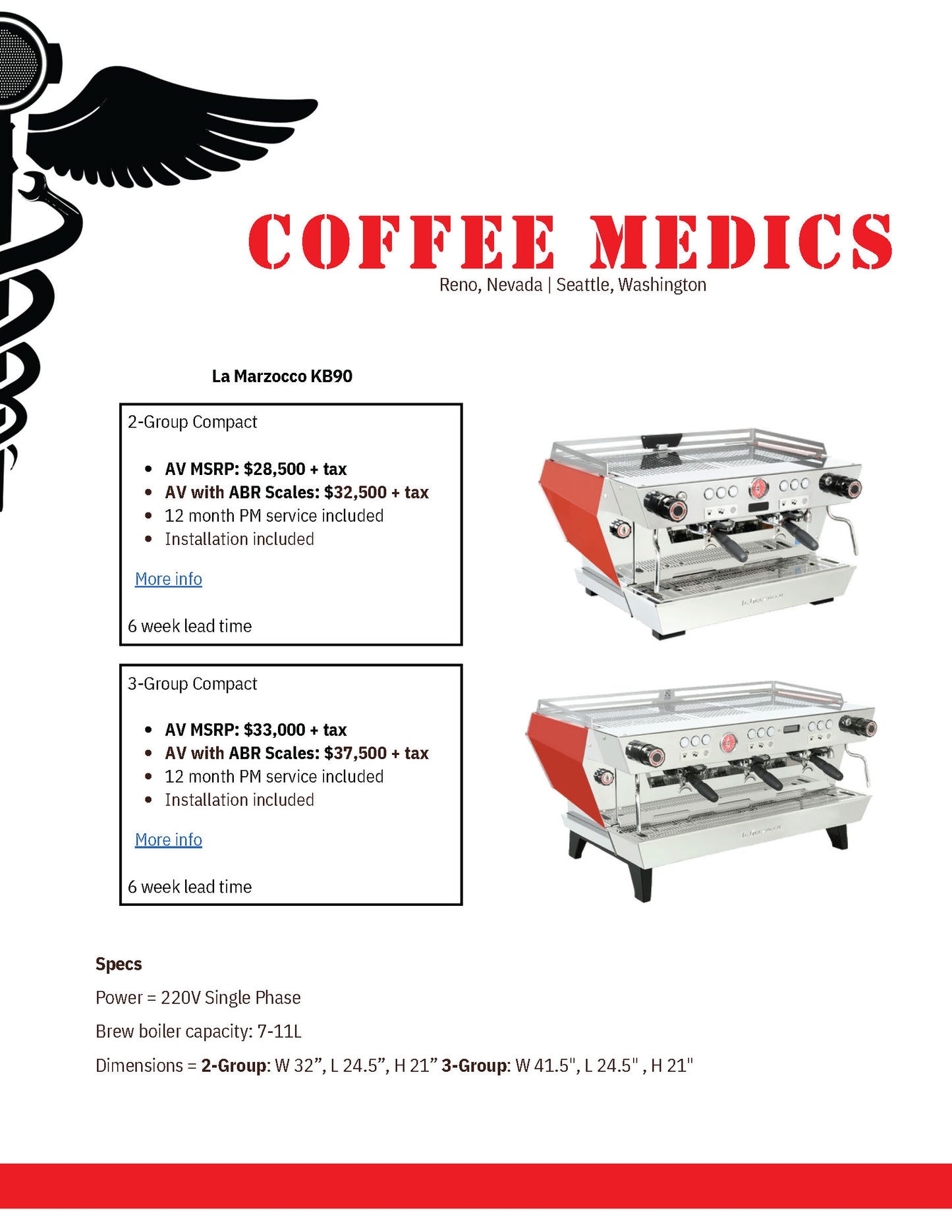 La Marzocco KB90 3-Group