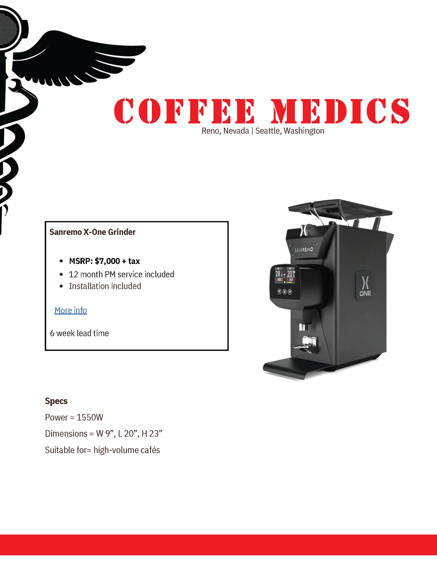 Sanremo X-One Grinder