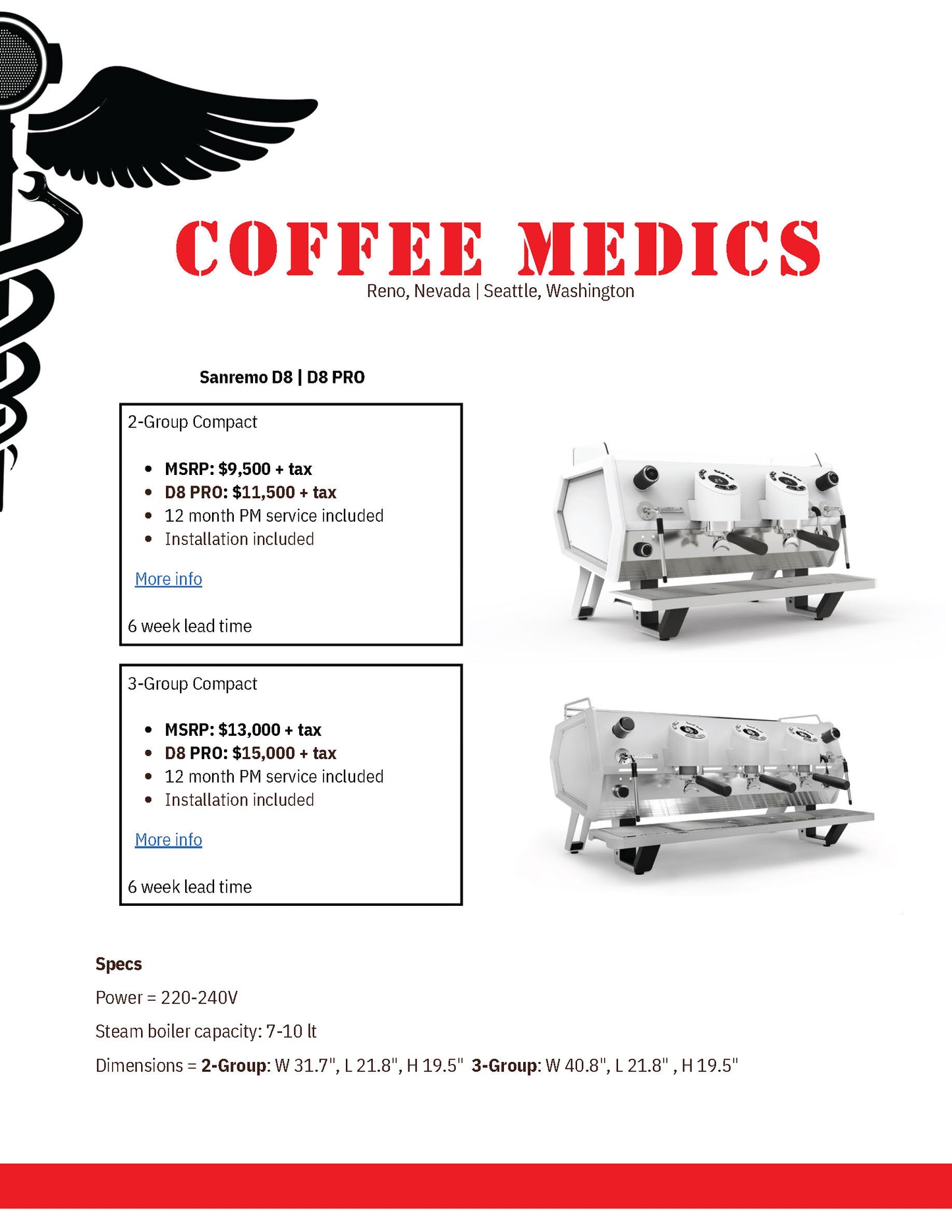 Sanremo D8 Pro 3-Group