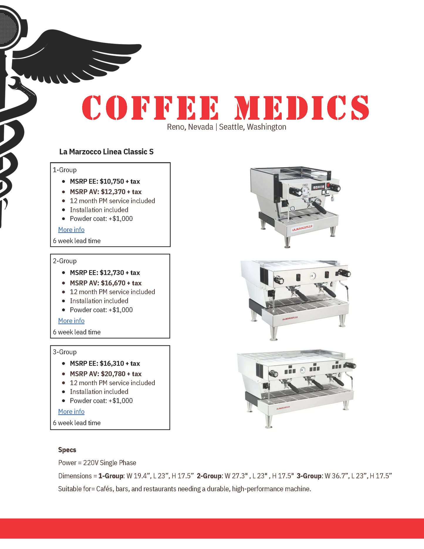 La Marzocco Linea Classic S 1-Group