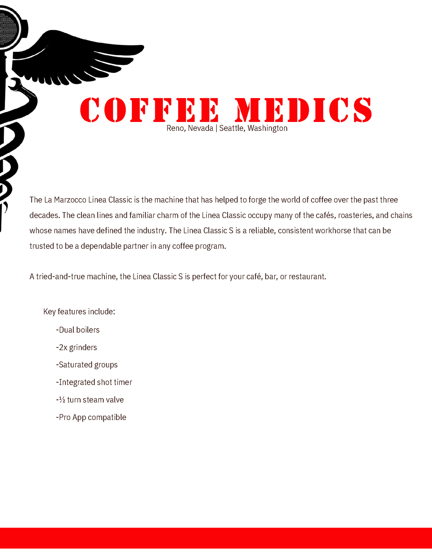 La Marzocco Linea Classic S 1-Group