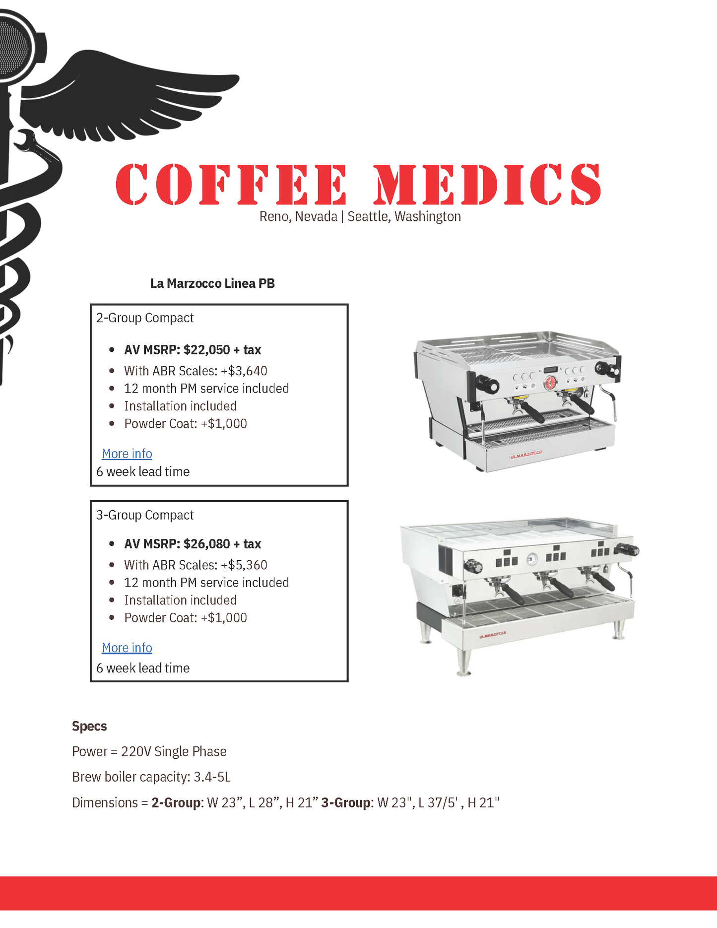 La Marzocco Linea PB 3-Group
