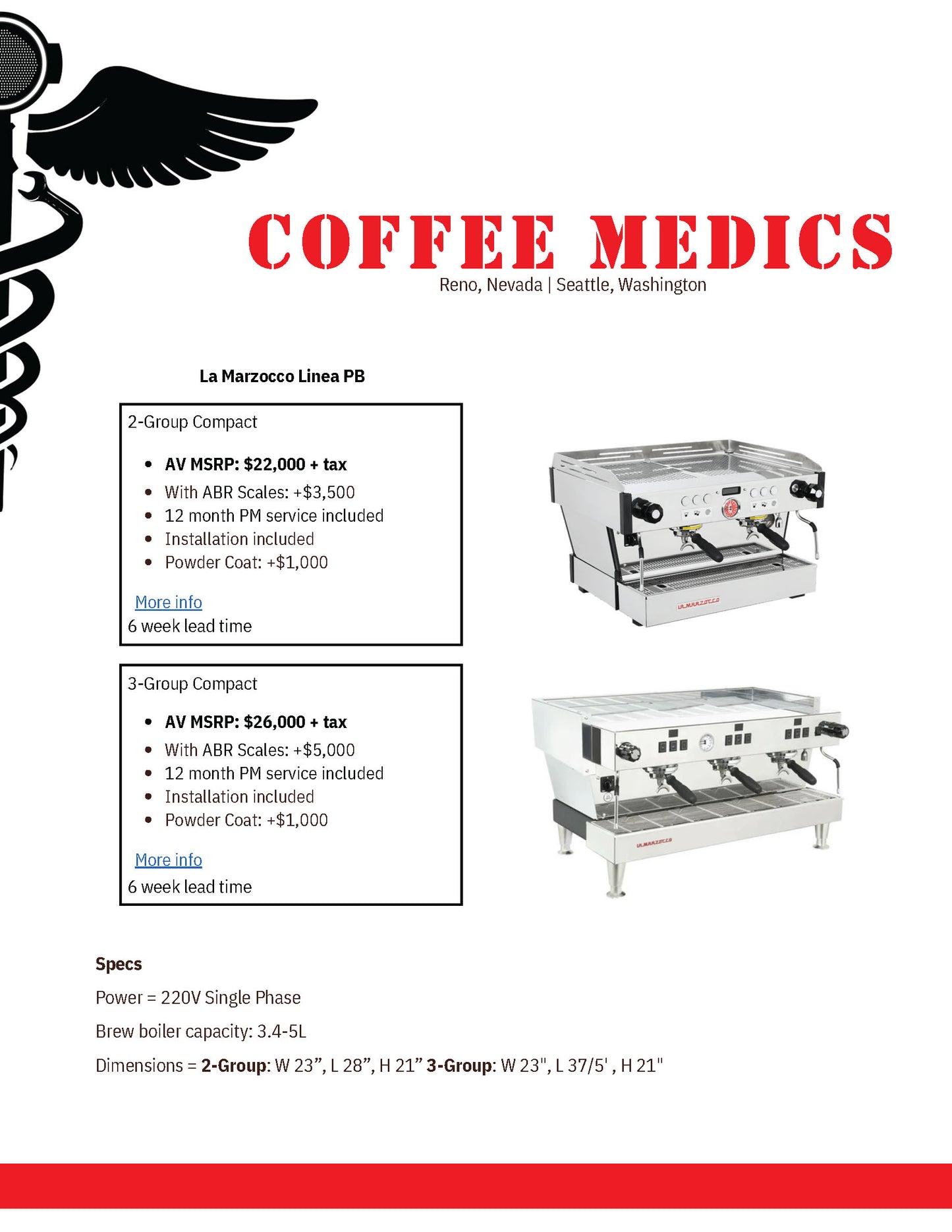La Marzocco Linea PB 3-Group