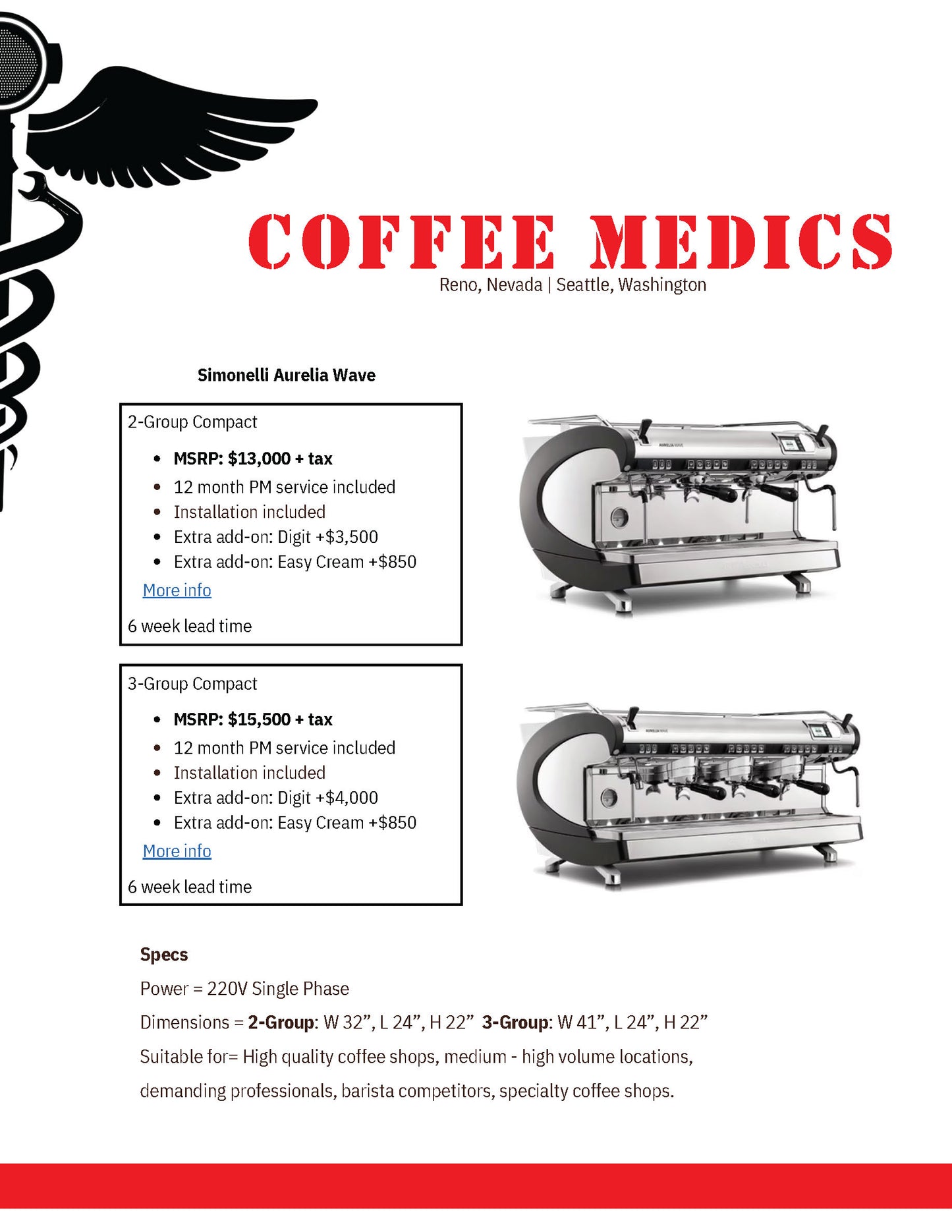 Simonelli Aurelia Wave 3-Group